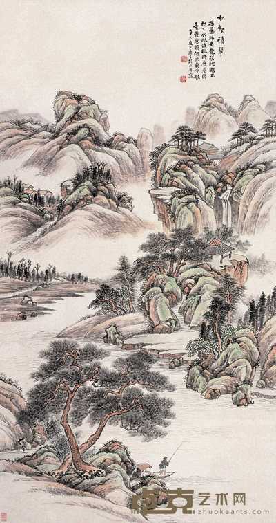顾颐 松壑积翠图 轴 149×78cm
